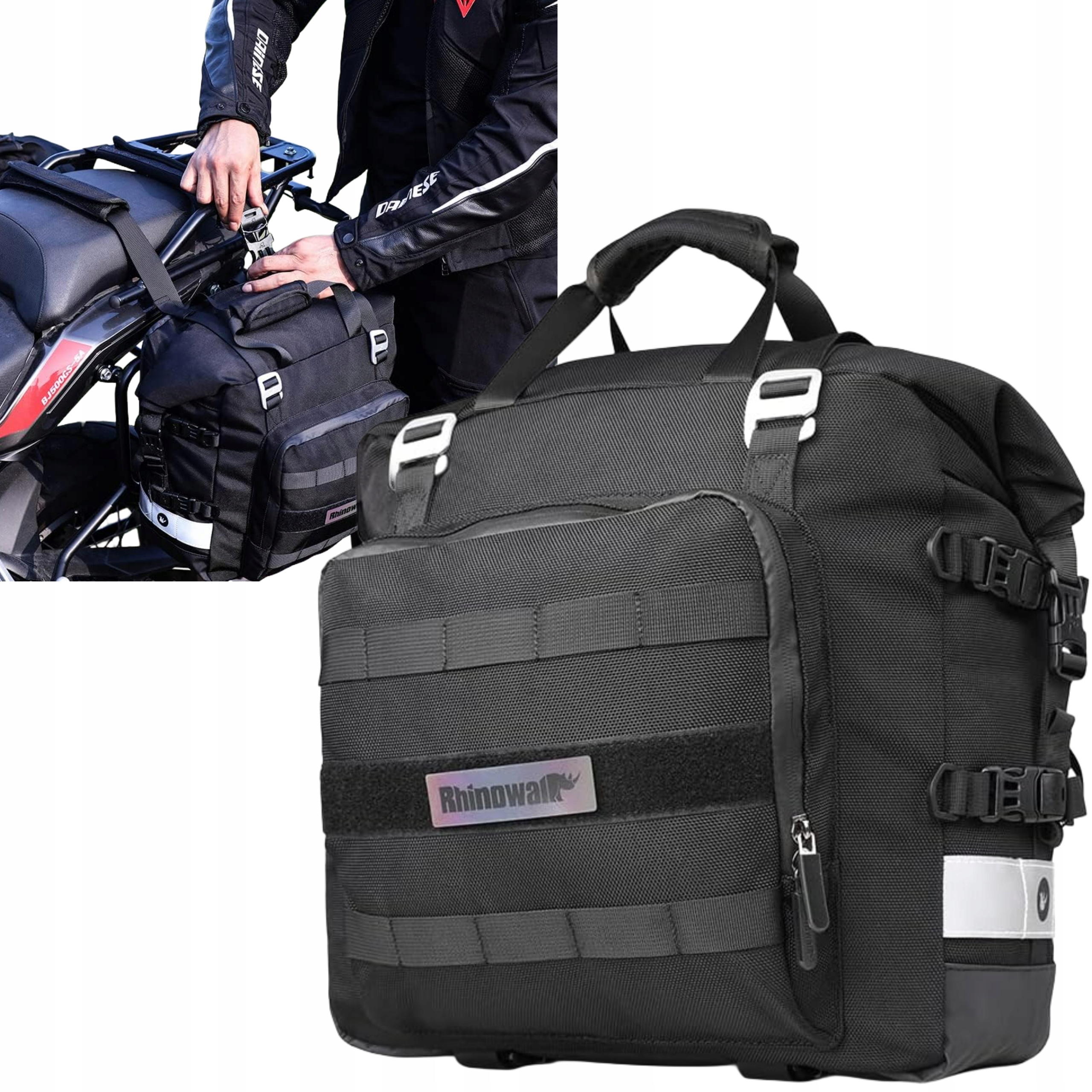 Rhinowalk Motocyklová Boční Taška 20 litrů Silná voděodolná univerzální