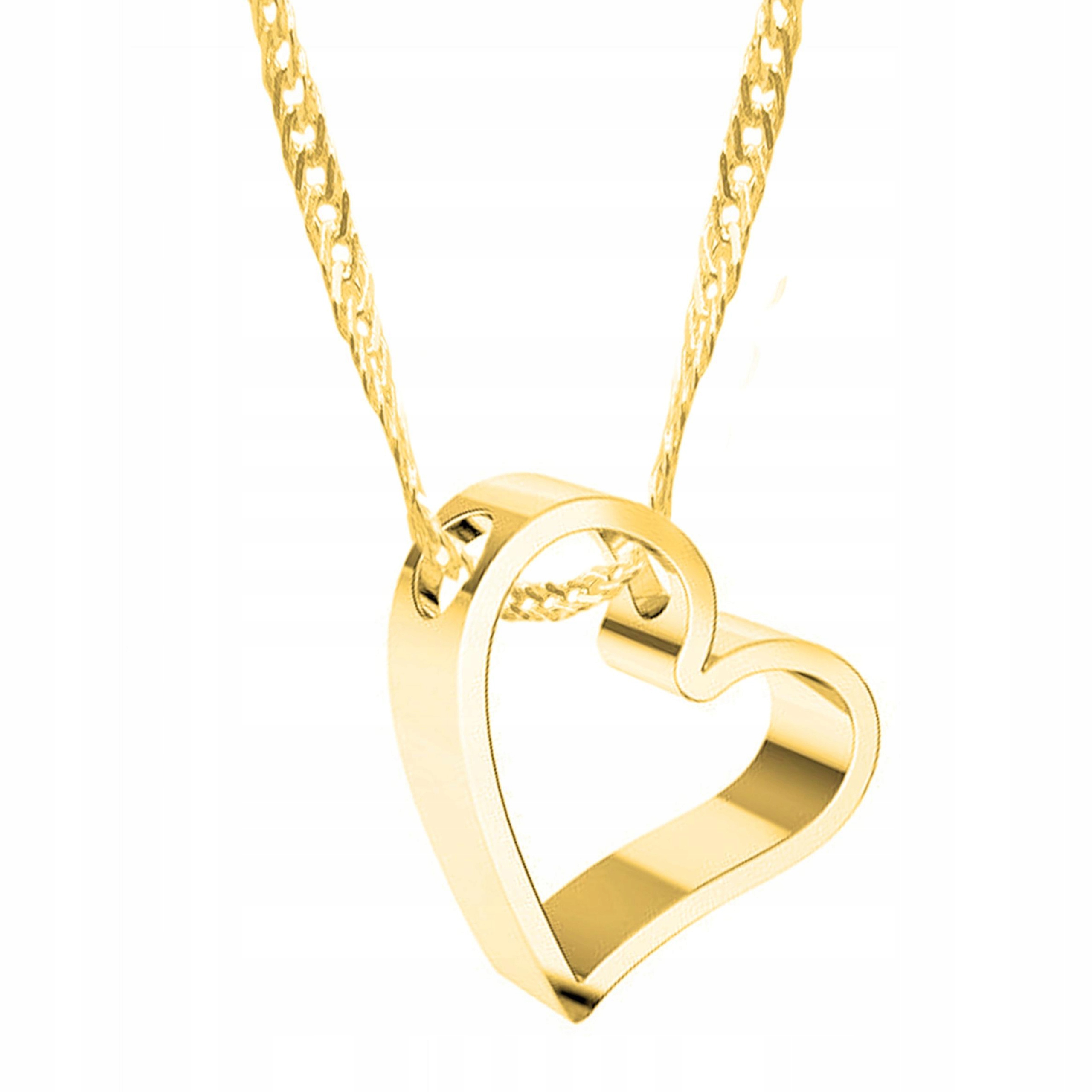 Zlatý náhrdelník se srdíčkem Srdce Srdíčko Stříbro 925