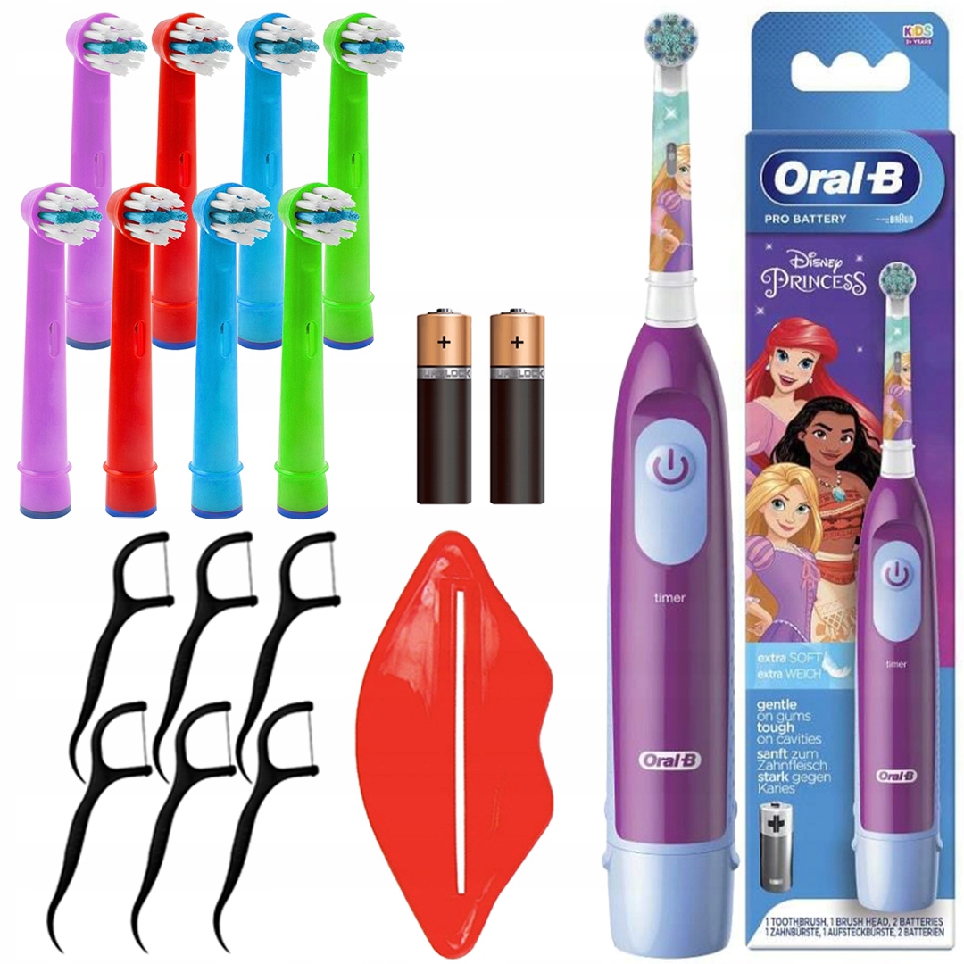 Oral-b Advance Princess Zestaw Szczoteczka Dodatki Końcówki DB5