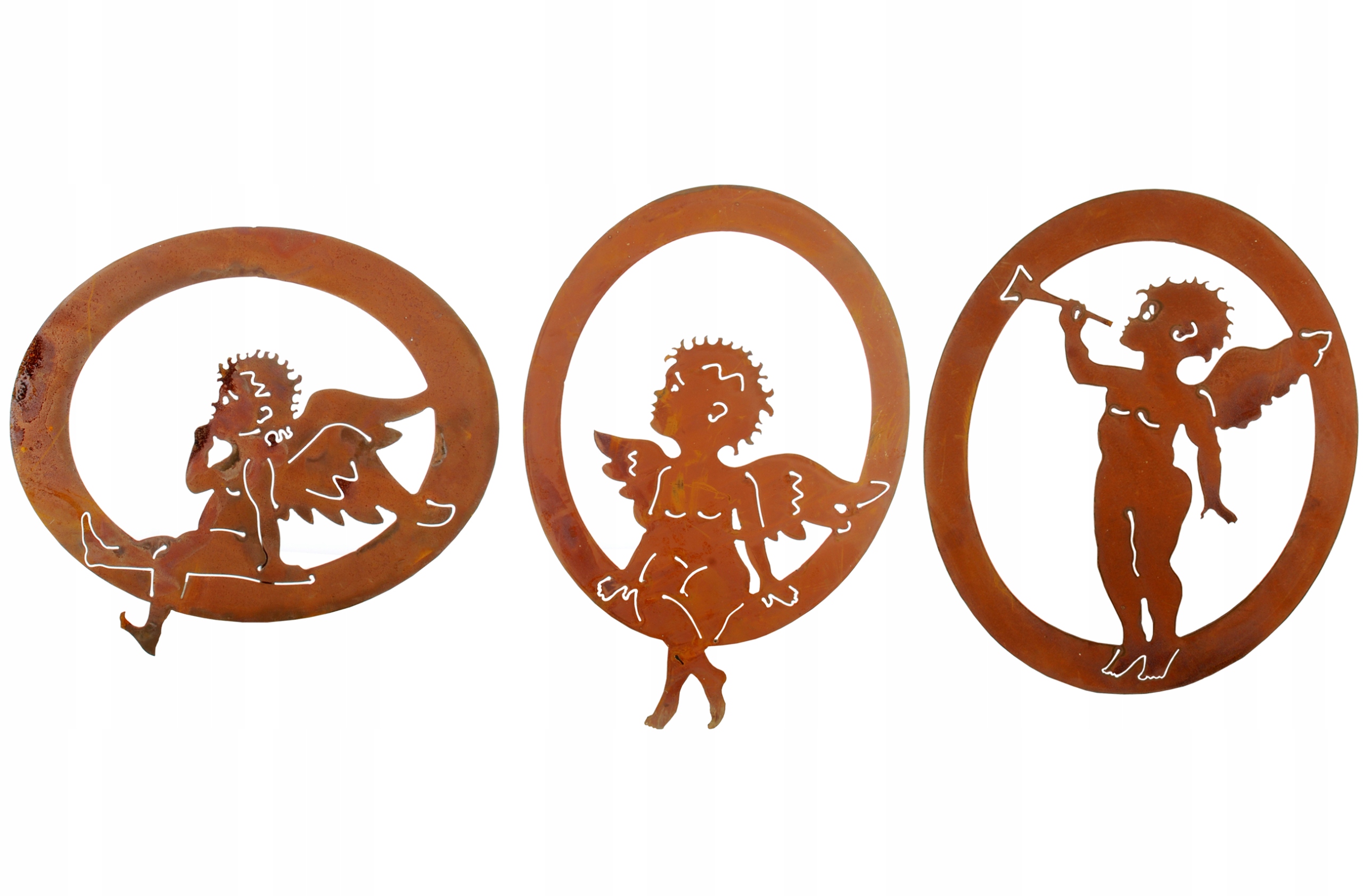 Dekorativní figurky andělů závěsná sada rez ozdobná zahrada terasa balkon