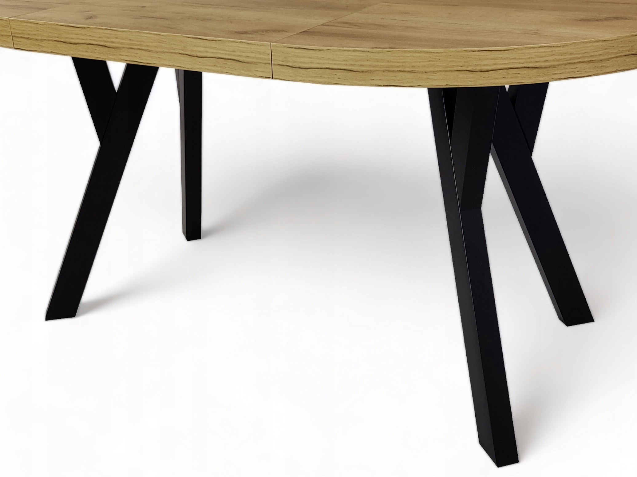 Stół kwadrat Czarny CRAFT 100x100 rozkładany na 2m Głębokość mebla 100 cm