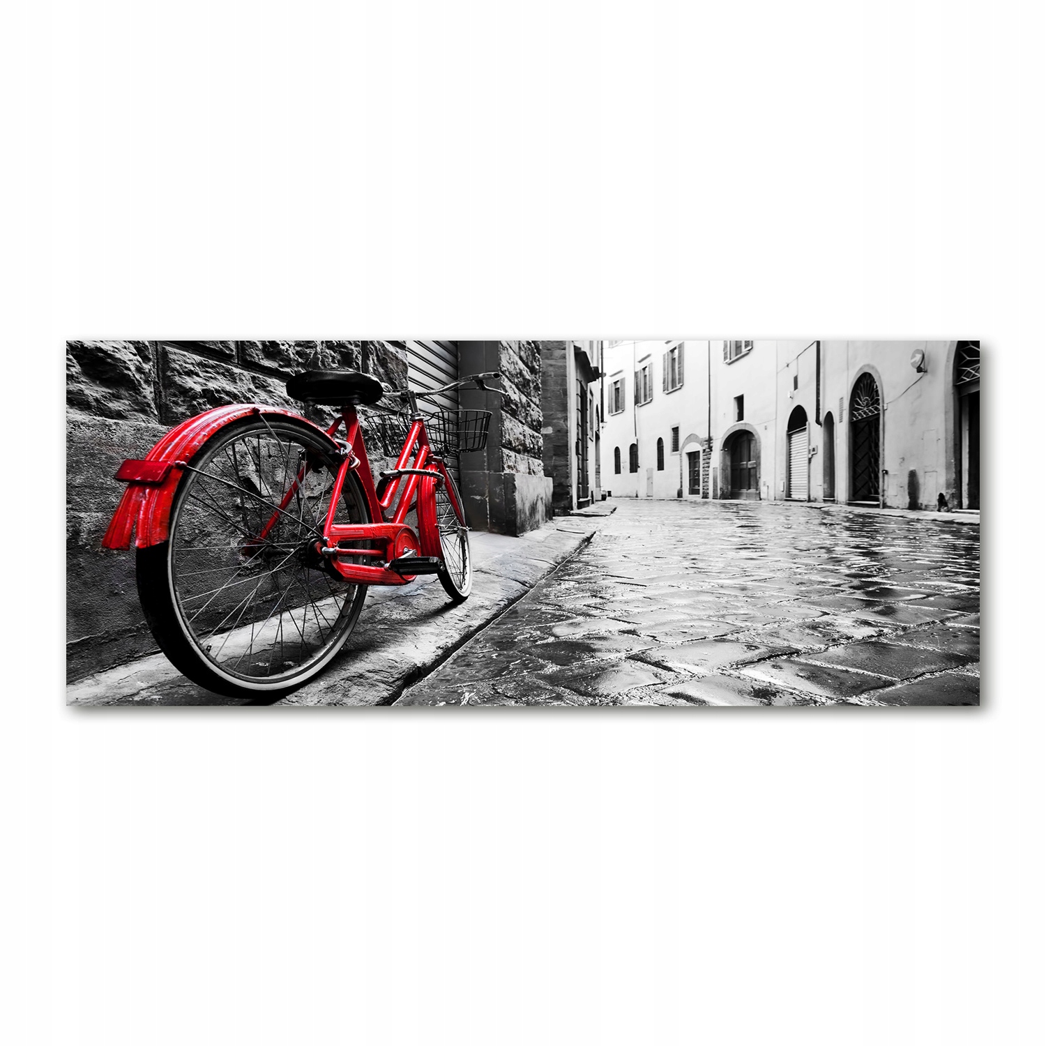 Foto obraz akryl foto Červené kolo 125x50 cm
