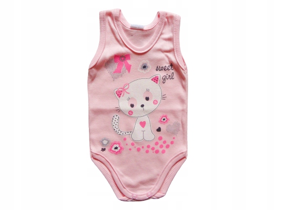 BODY NIEMOWLĘCE DZIEWCZĘCE ramiączka bawełniane 68 Marka Gamex