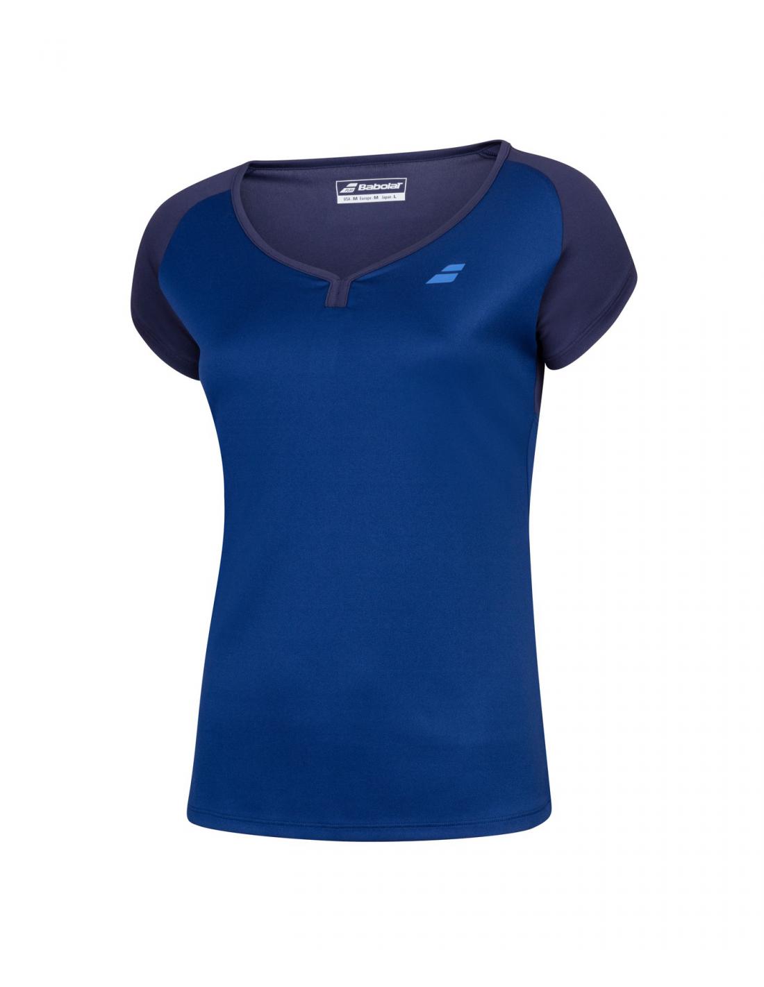 Koszulka Babolat Play Cap Sleeve Top Girl Estate Blue 140