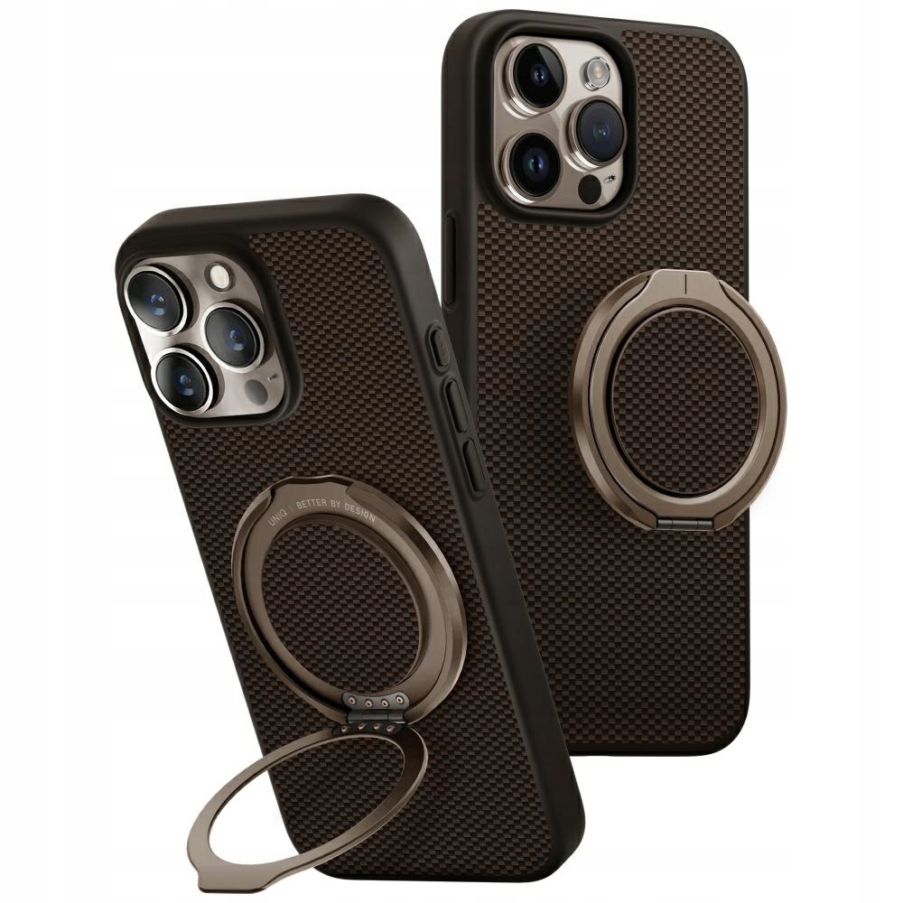 Pouzdro Uniq Keva Air pro iPhone 16 Pro Max Magclick Charging GripFit hnědé