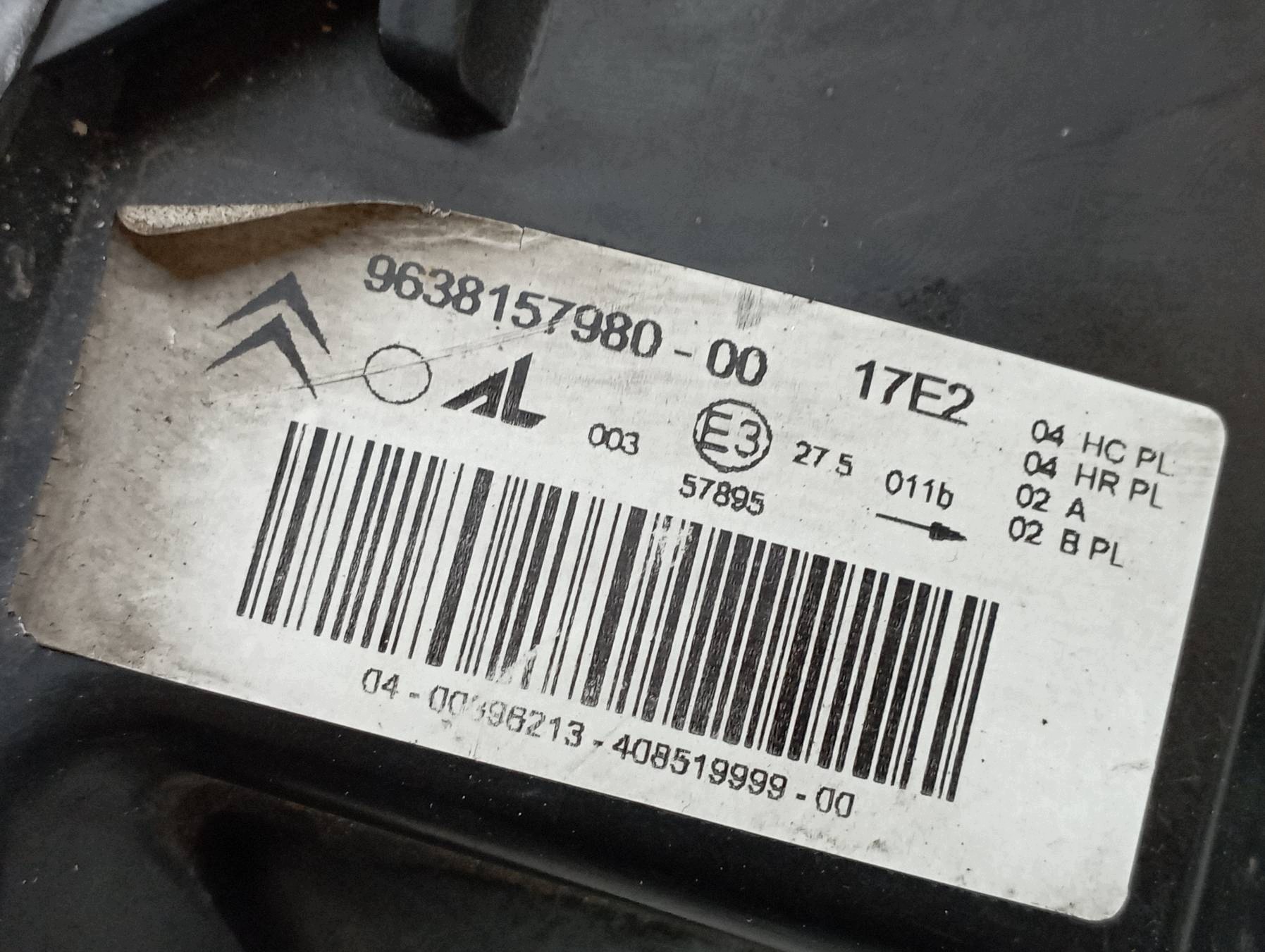 light front left EU LIFT 9638157980 Citroen Xsara and (1997-2006)