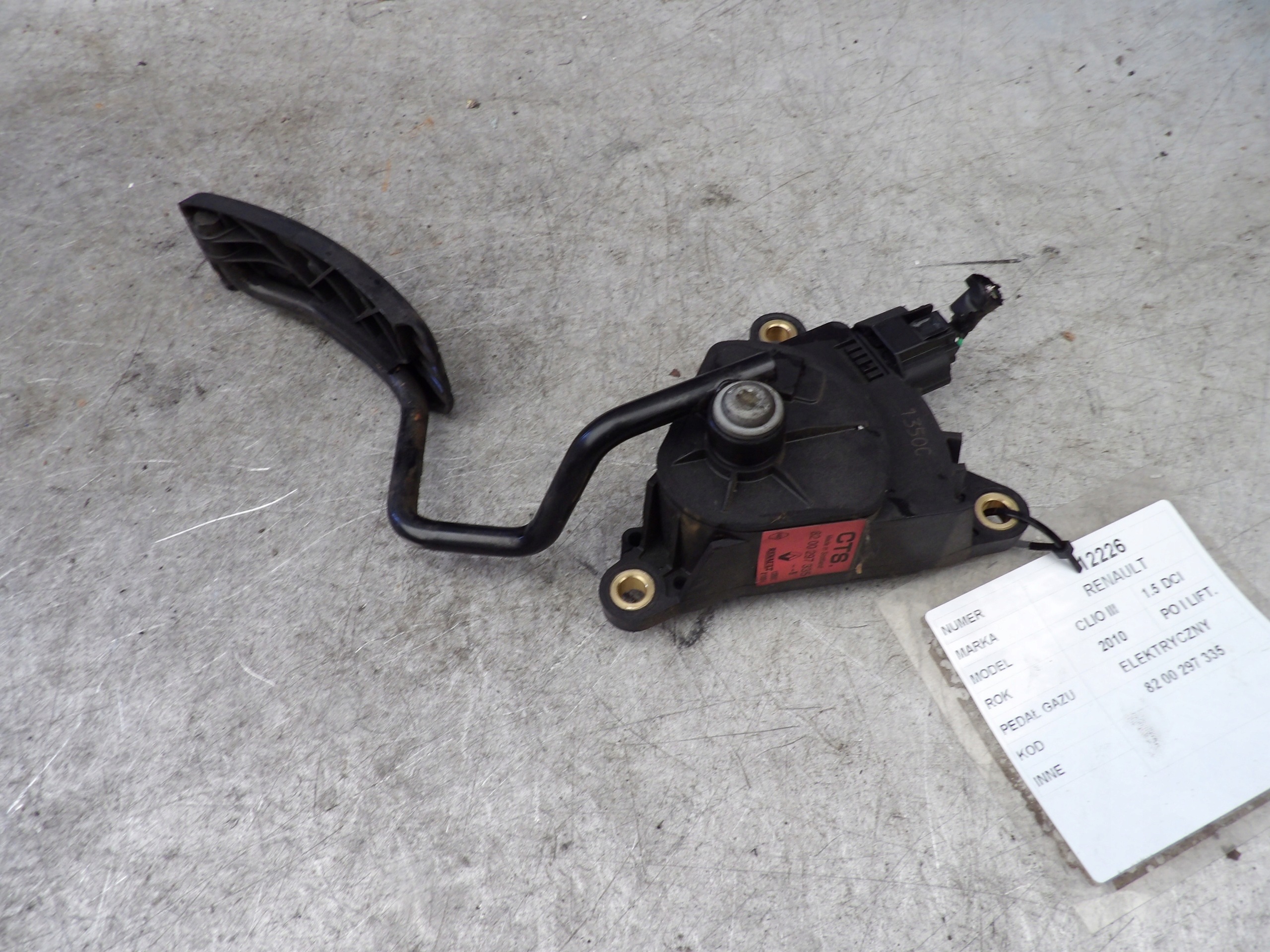 Renault Clio III 1,5 dci accelerator pedal