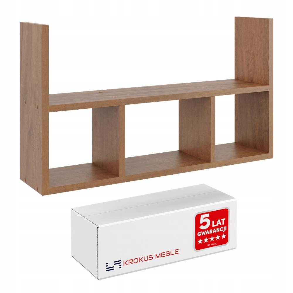 

Półka Na Ścianę Wisząca Do Salonu NR1 Orzech