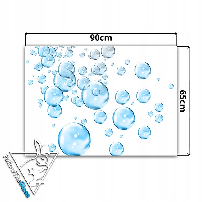 dekor szkło panel hartowany HD 90x65 krople wody Typ dekor