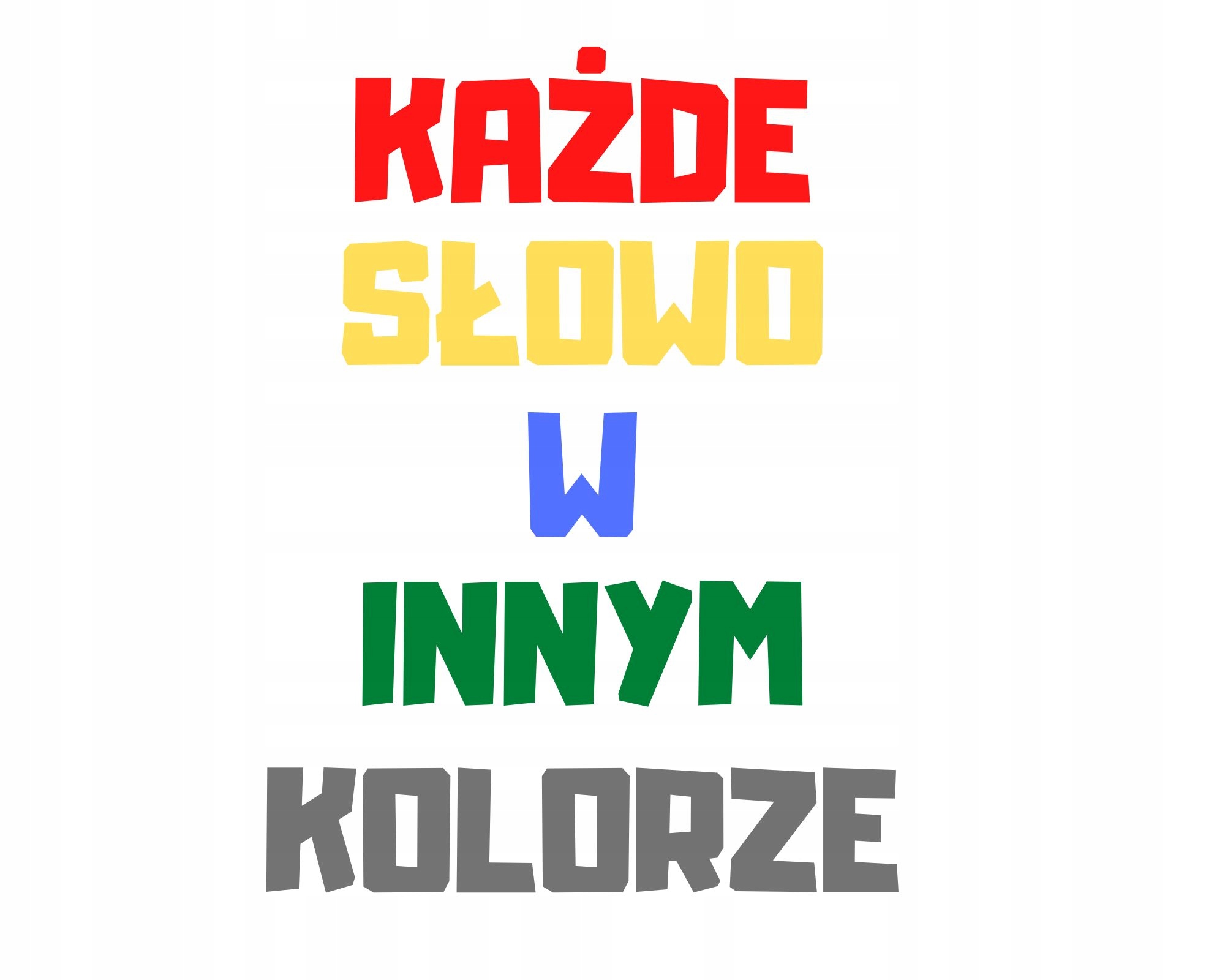 

Naklejka Na Samochód Każde Słowo W Innym Kolorze