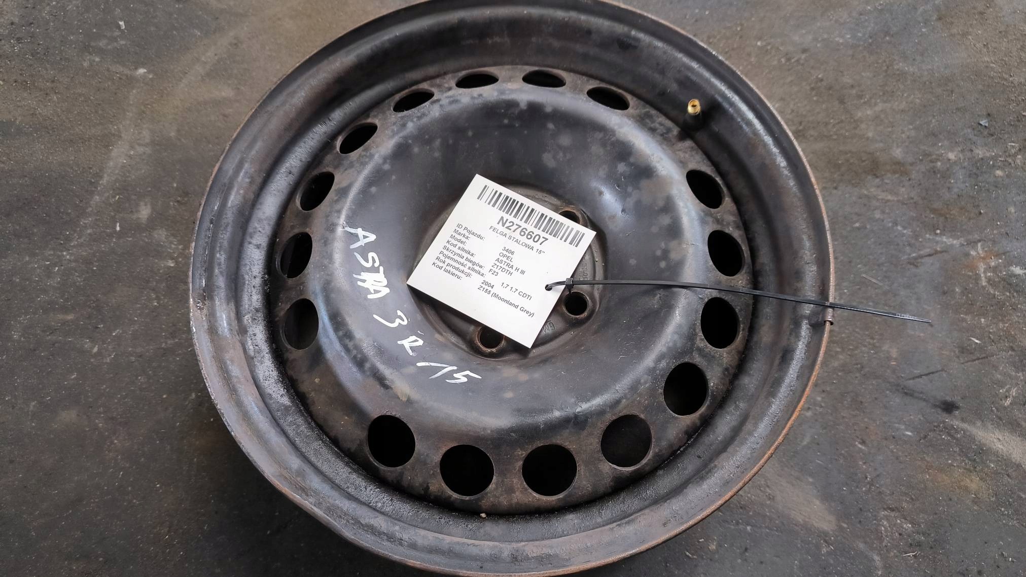 disk STALOWA 15'' 5X110 OPEL ASTRA H III