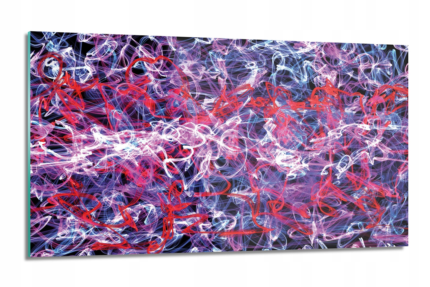 dekor Graffiti barva vlna sklo 120x60 lacobel