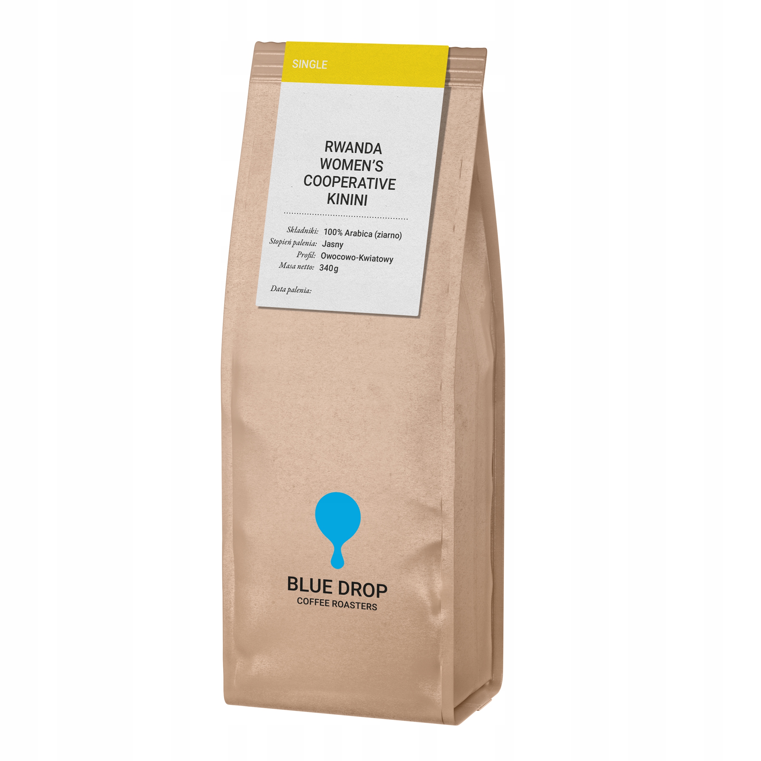 Káva zrnková Blue Drop Coffee Roasters 100% světlá arabica Rwanda 340 g ...