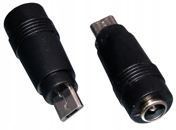 

Przejście gniazdo DC 2,1/5,5 wtyk micro USB(2155