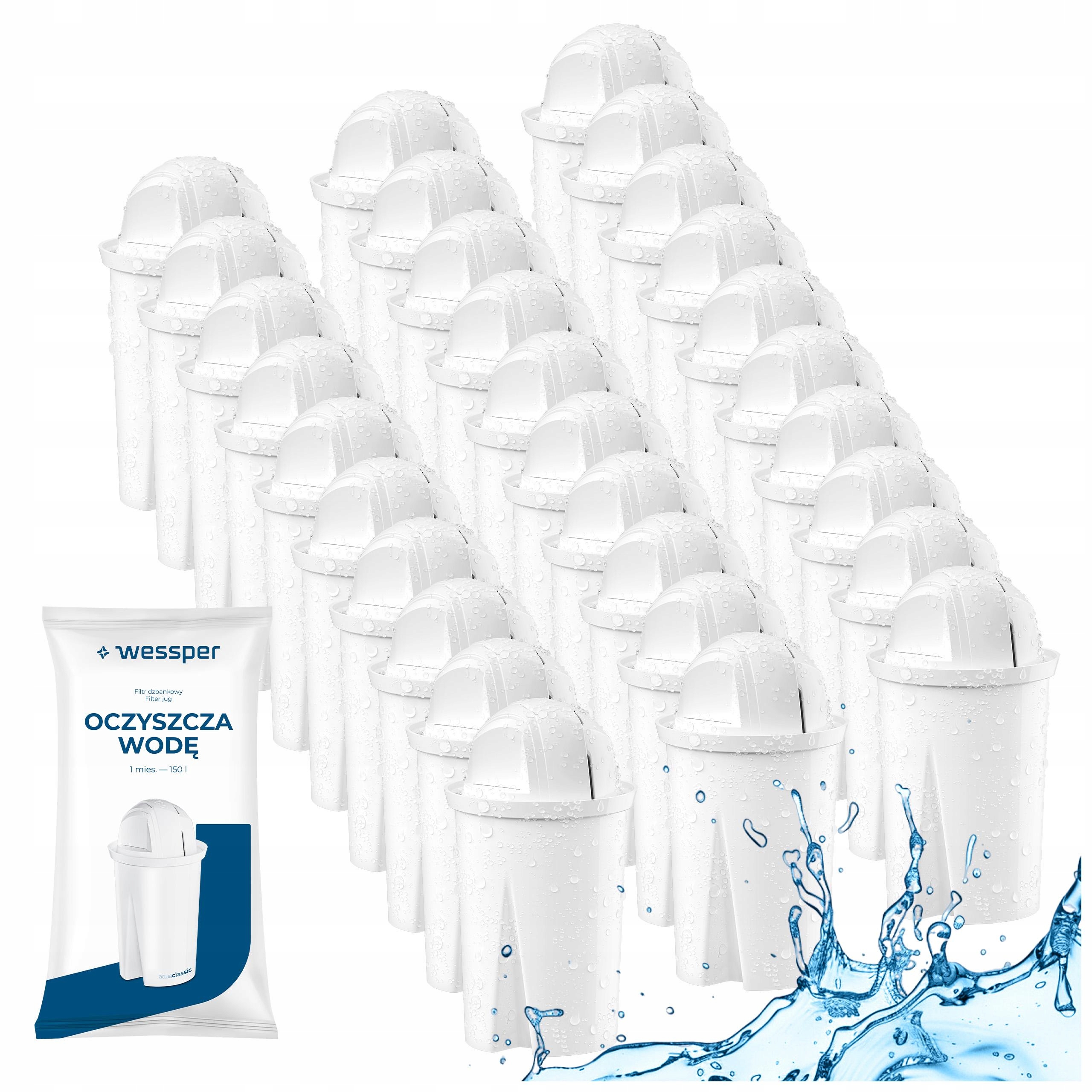 Filtr do wody Wessper aquaclassic Standard do dzbanek filtrujący 30 sztuk
