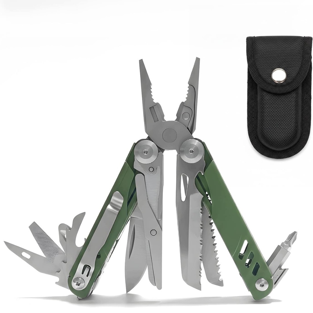 Multitool 18V1 Kombinačky Kleště Nůž Pila Šroubováky Edc Zelená