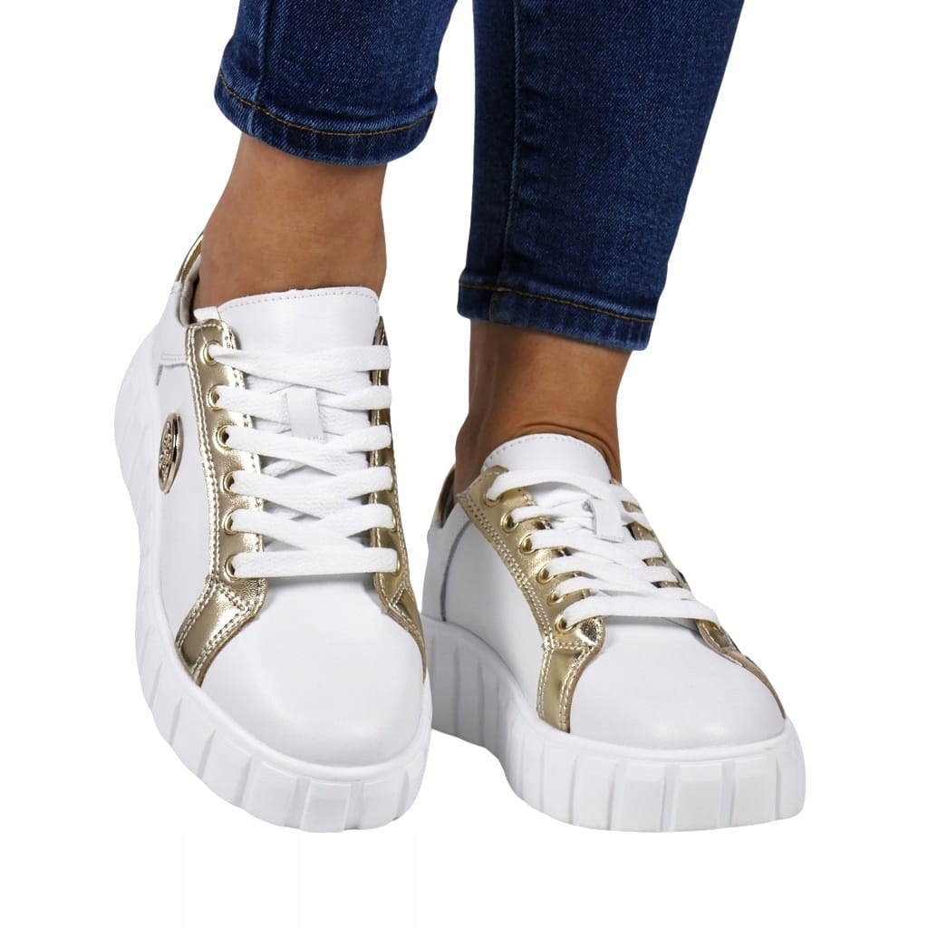 Dámské Polobotky Sportovní Tenisky Nízké Kožené Tenisky Bílé