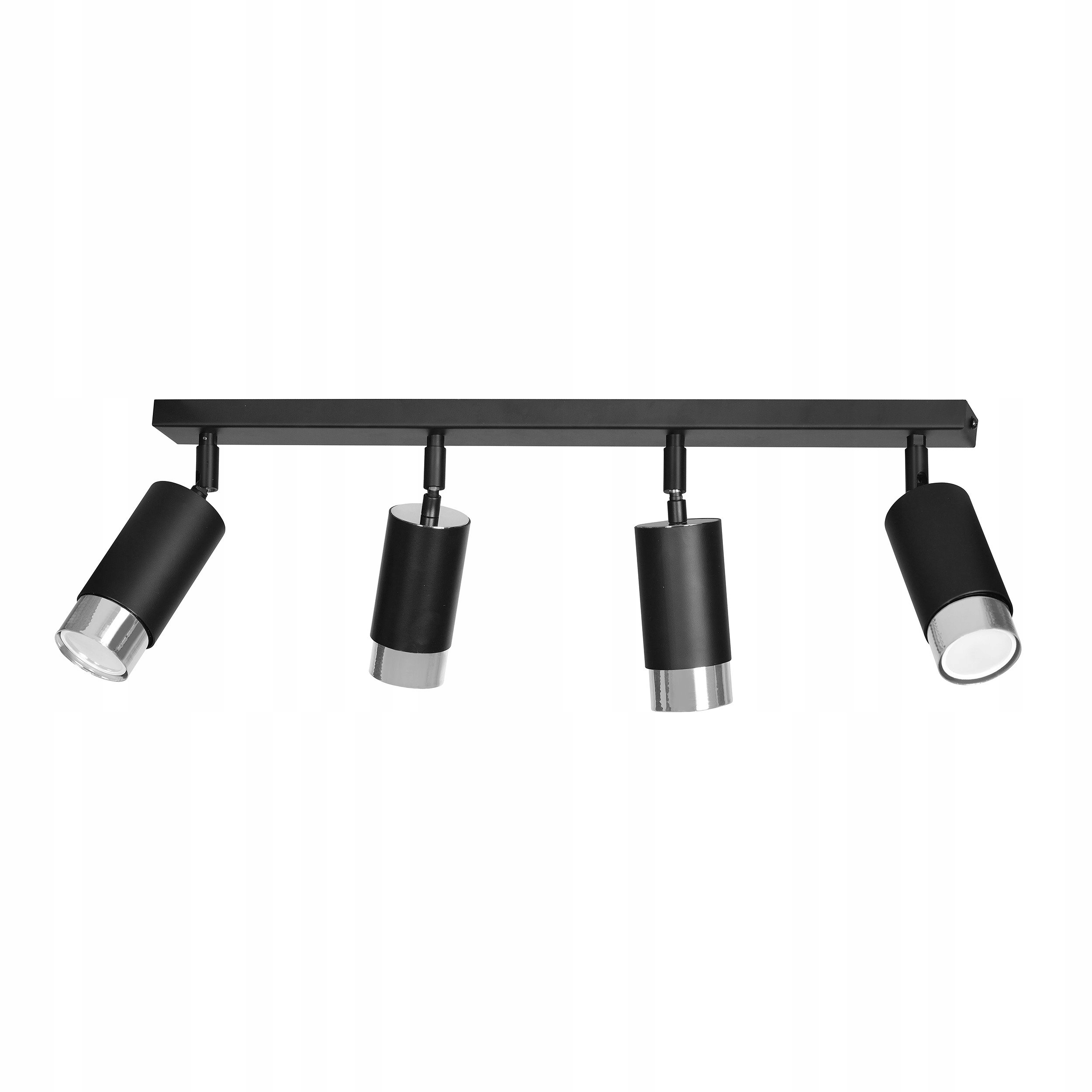 Spot reflektor stropné svietidlo Hiro 4 čierny chróm glamour do obývacej izby a spálne