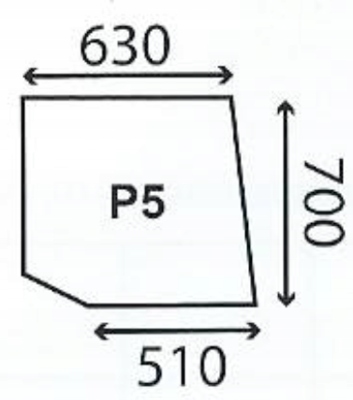 sklo John Deere série 30 a 40 Sekura horní dveře