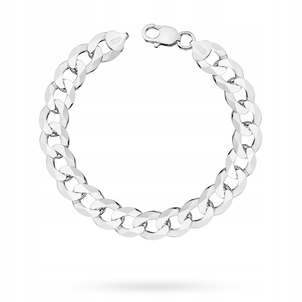 Pánský Stříbrný Náramek ryzost 925 Klasická pancířka 19 Cm Krabička