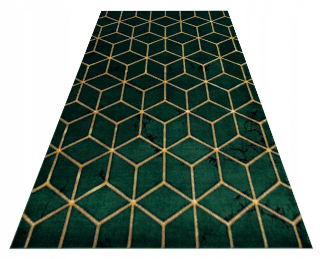 

Dywan Emerald Heksagon gloss zielony złoty 160x220