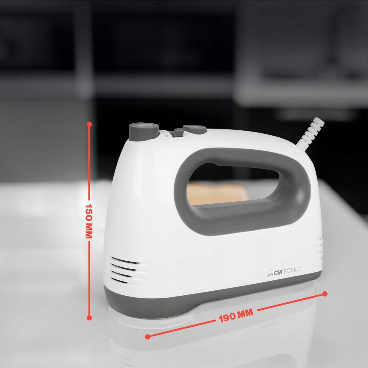 CLATRONIC Mikser Ręczny 400W 5 Prędkości Turbo Stal Nierdzewna — miniatura 7