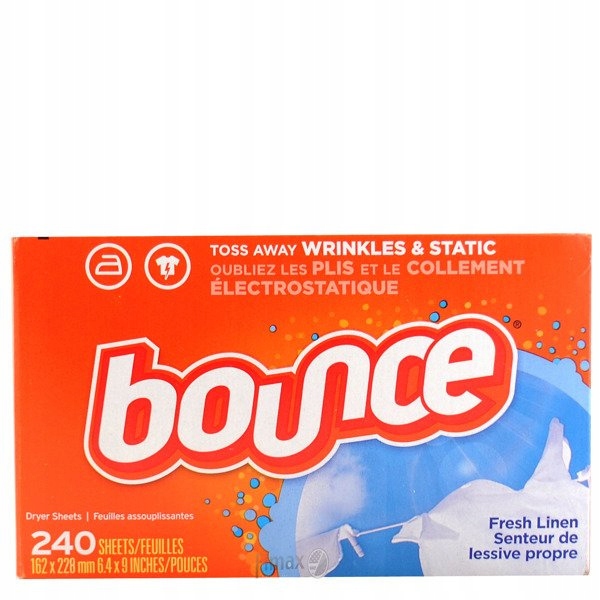 Chusteczki Zapachowe do Suszarek Antystatyczne Bounce Fresh Linen 240 szt
