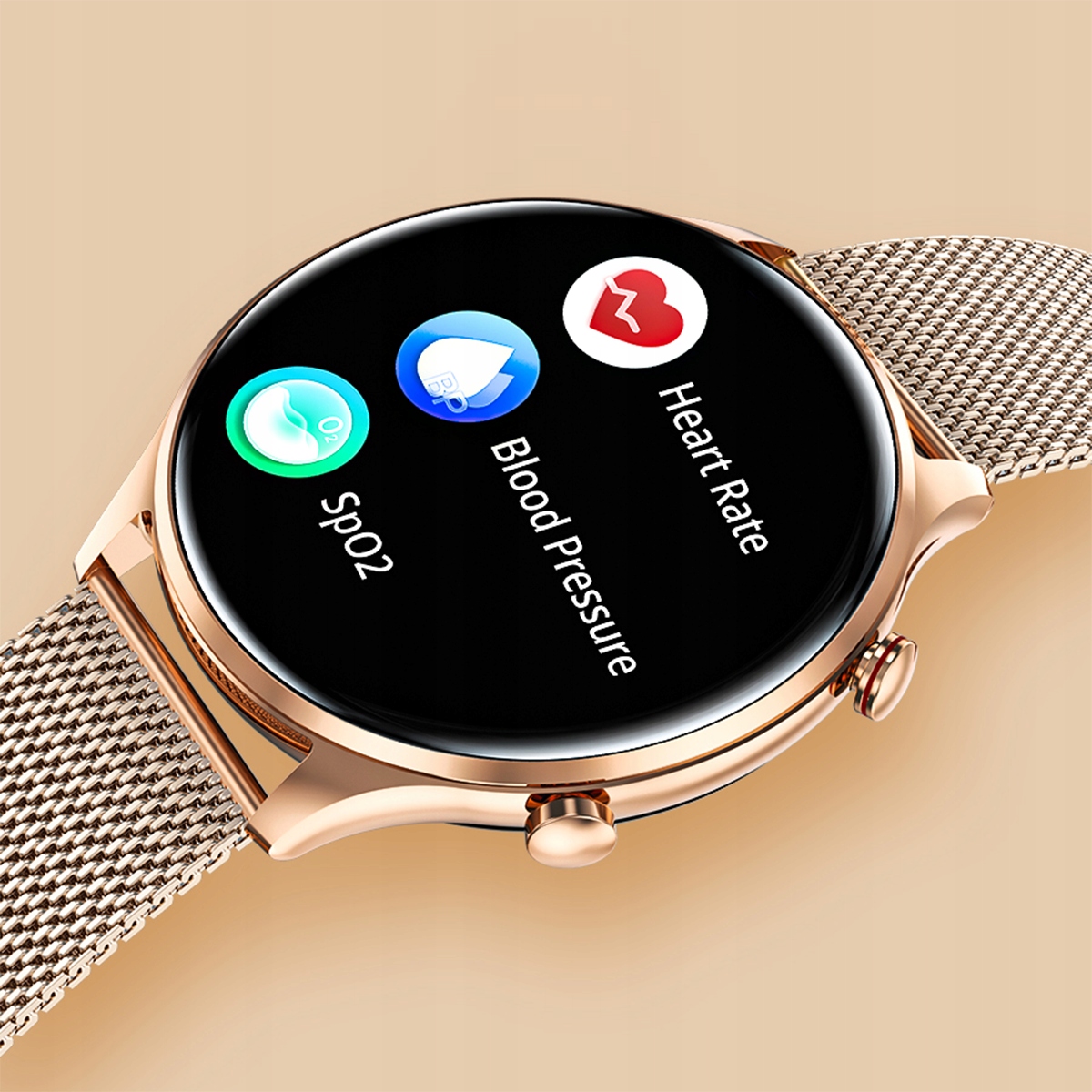 SMARTWATCH DAMSKI Rubicon Z FUNKCJĄ ROZMÓW CIŚNIENIE POLSKIE MENU 2 paski Rodzaj smartwatch