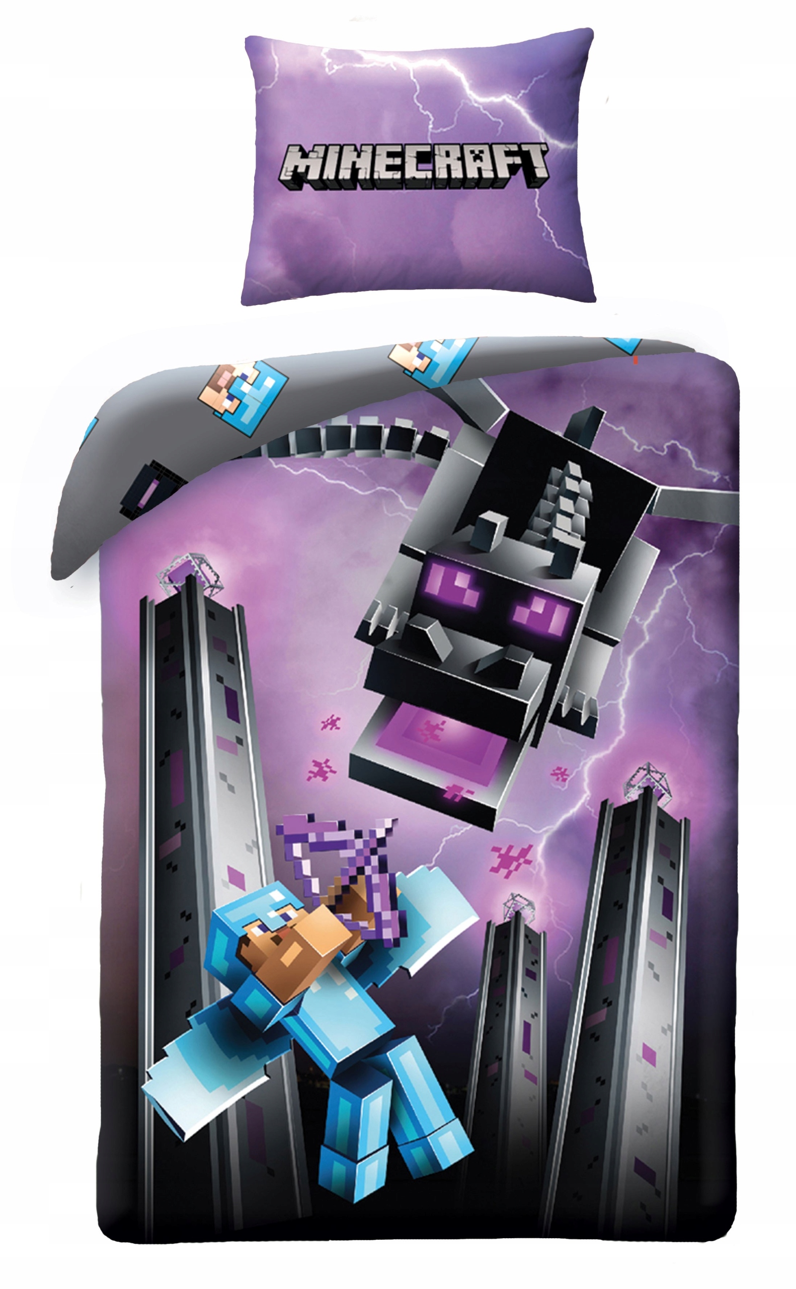 

Pościel Minecraft Steve I Smok Enderdragon 140X200