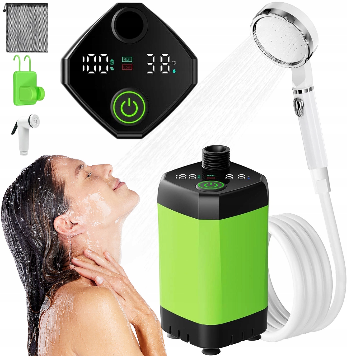 Turistická Sprcha Kempingová Pod Stan Přenosná Polní Sprcha 6000MAH