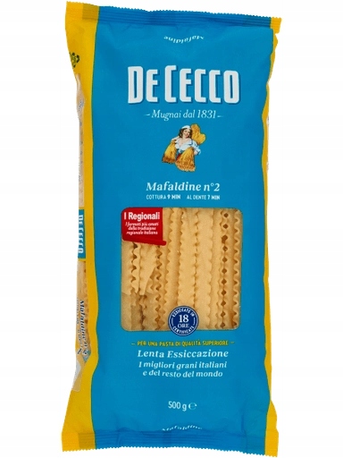 Levně 5X De Cecco Pasta Di Semola Mafaldine N.2 500 Gr těstoviny italský
