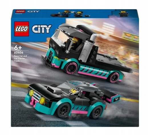 stavebnice Lego City 60406 Závodní Auto A Autopřepravník