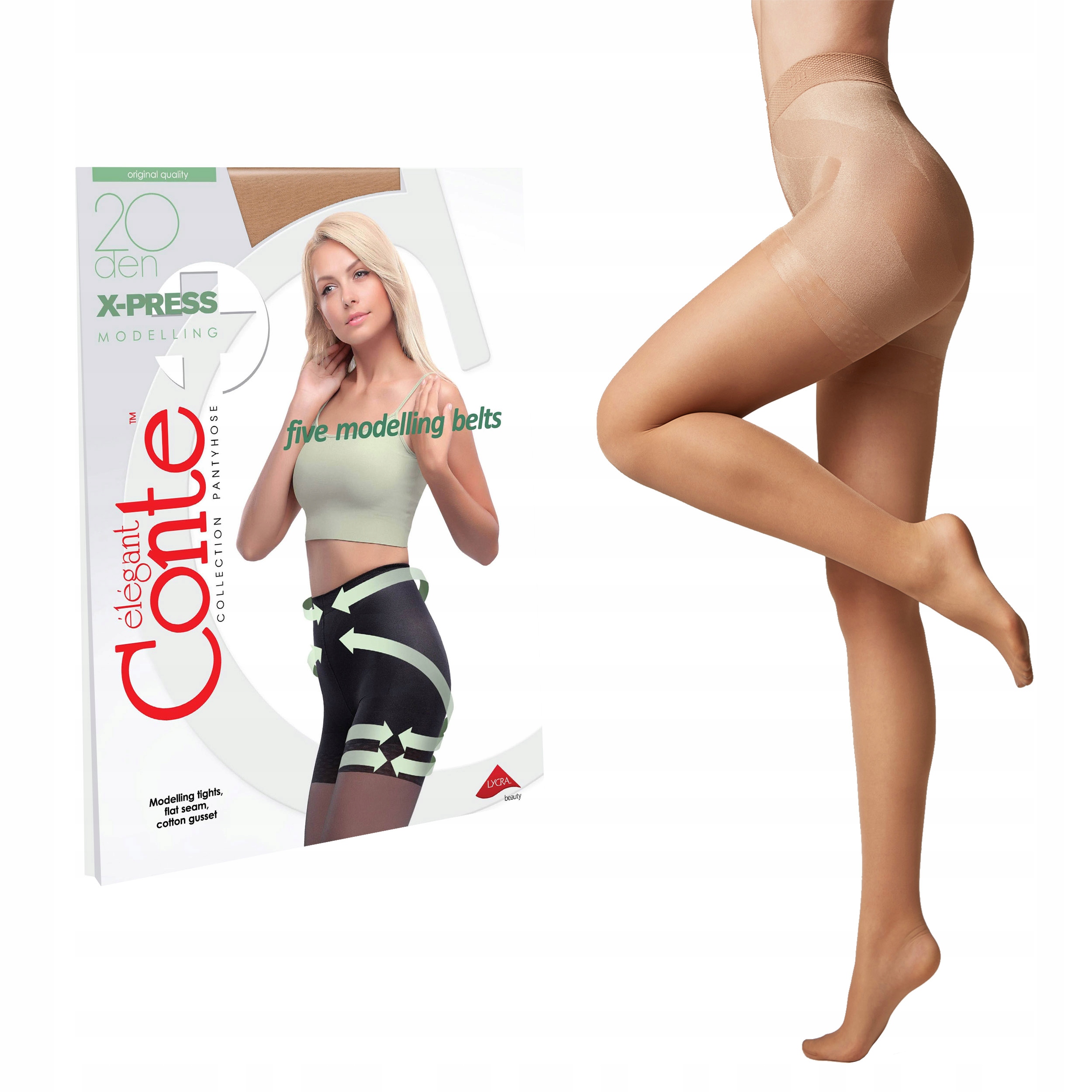 

Rajstopy modelujące z efektem push-up X-press 20