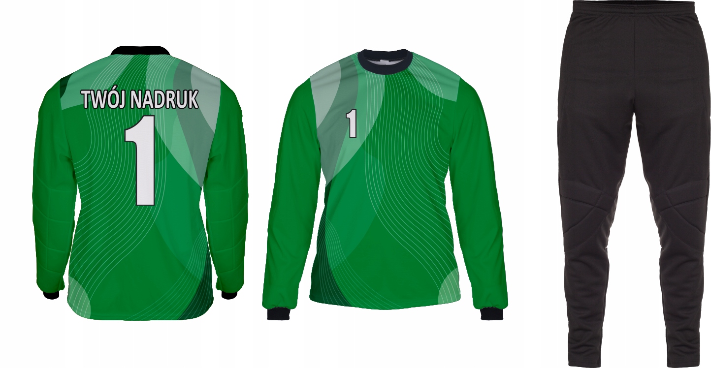 brankářská souprava mikina dlouhé kalhoty Váš Potisk 8.1 Zelená velikost 134