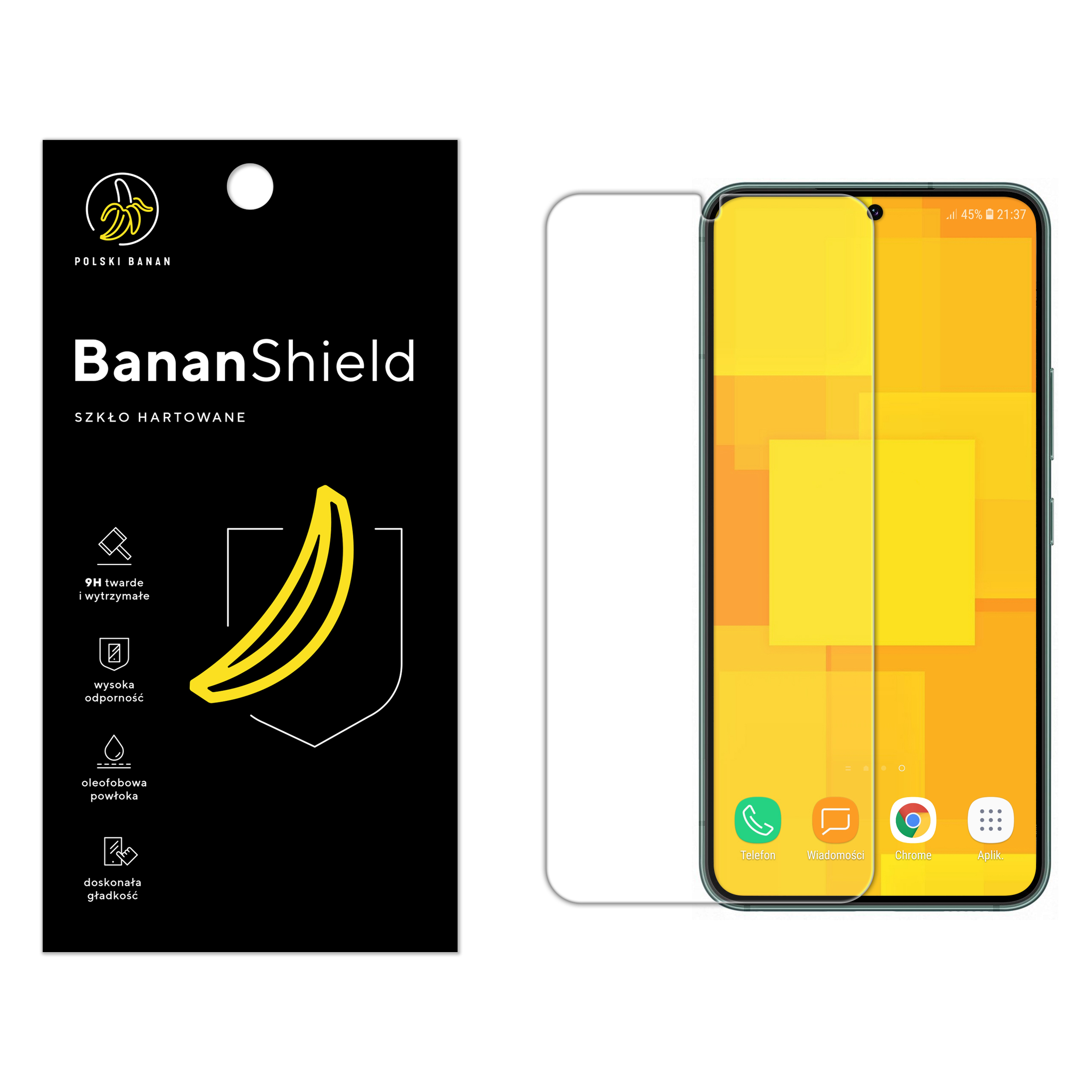 

Szkło Hartowane Polski Banan 9H do Samsung S22