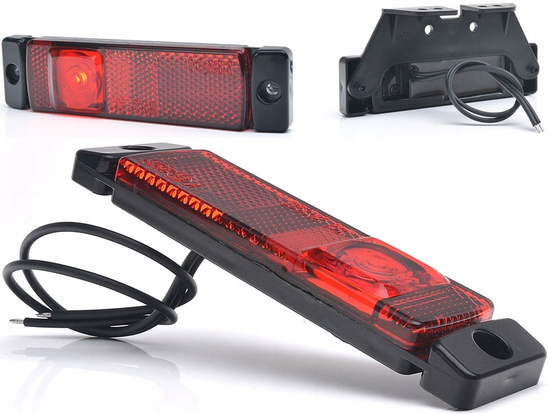 LAMPA OBRYSOWA CZERWONA LED LAMPKA NA TYŁ WAŚ 1233