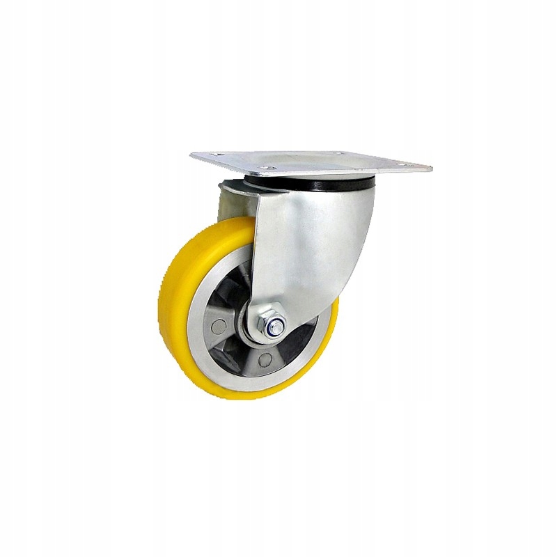 Hliníkovo-polyuretanové kolo o průměru 125 mm, otočná konstrukce, nosnost 300 kg!