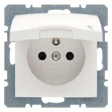 

Gniazdo z/u IP44 B.kwadrat Berker Hager białe