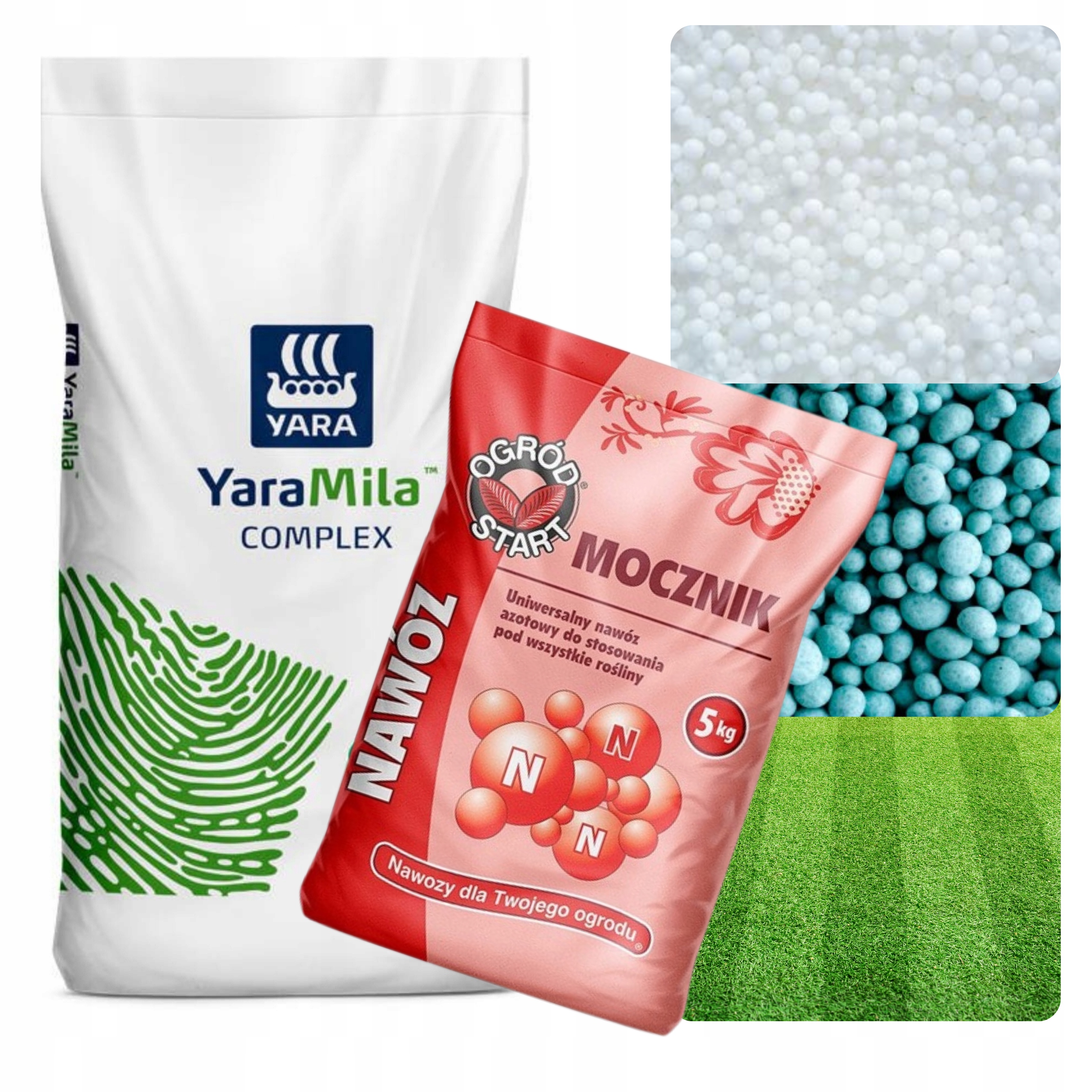 Yara Mila Complex Mocznik Nawóz Do Trawnika Trawy Zestaw 15KG Komplet Npk