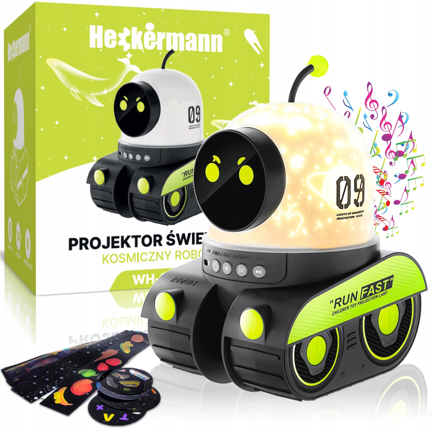 PROJEKTOR GWIAZD RZUTNIK LAMPKA NOCNA LED GŁOŚNIK BLUETOOTH ROBOT 12 WZORÓW Stan opakowania oryginalne