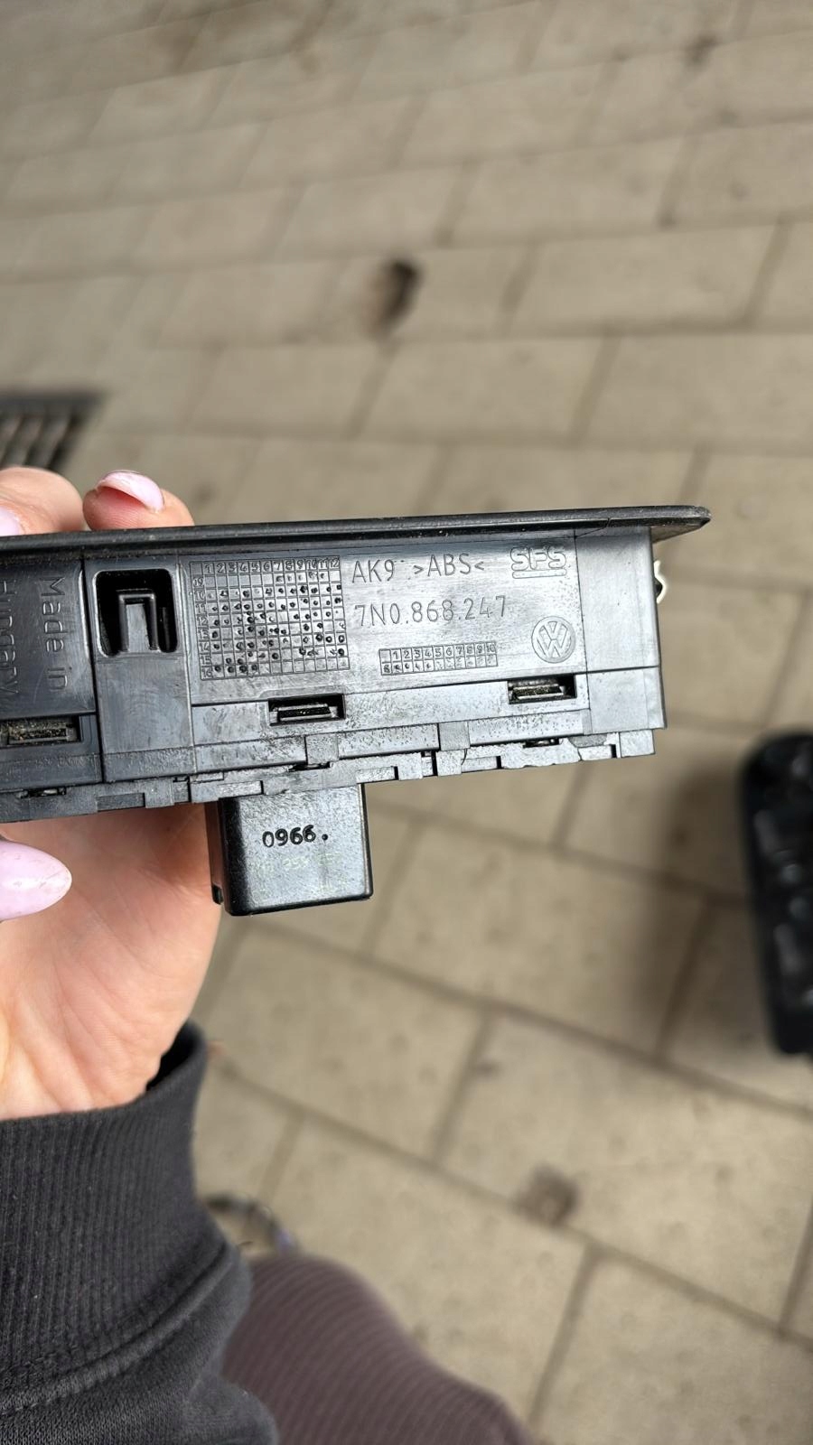 PANEL window control switch of mirrors VW SHARAN II 7N0868247