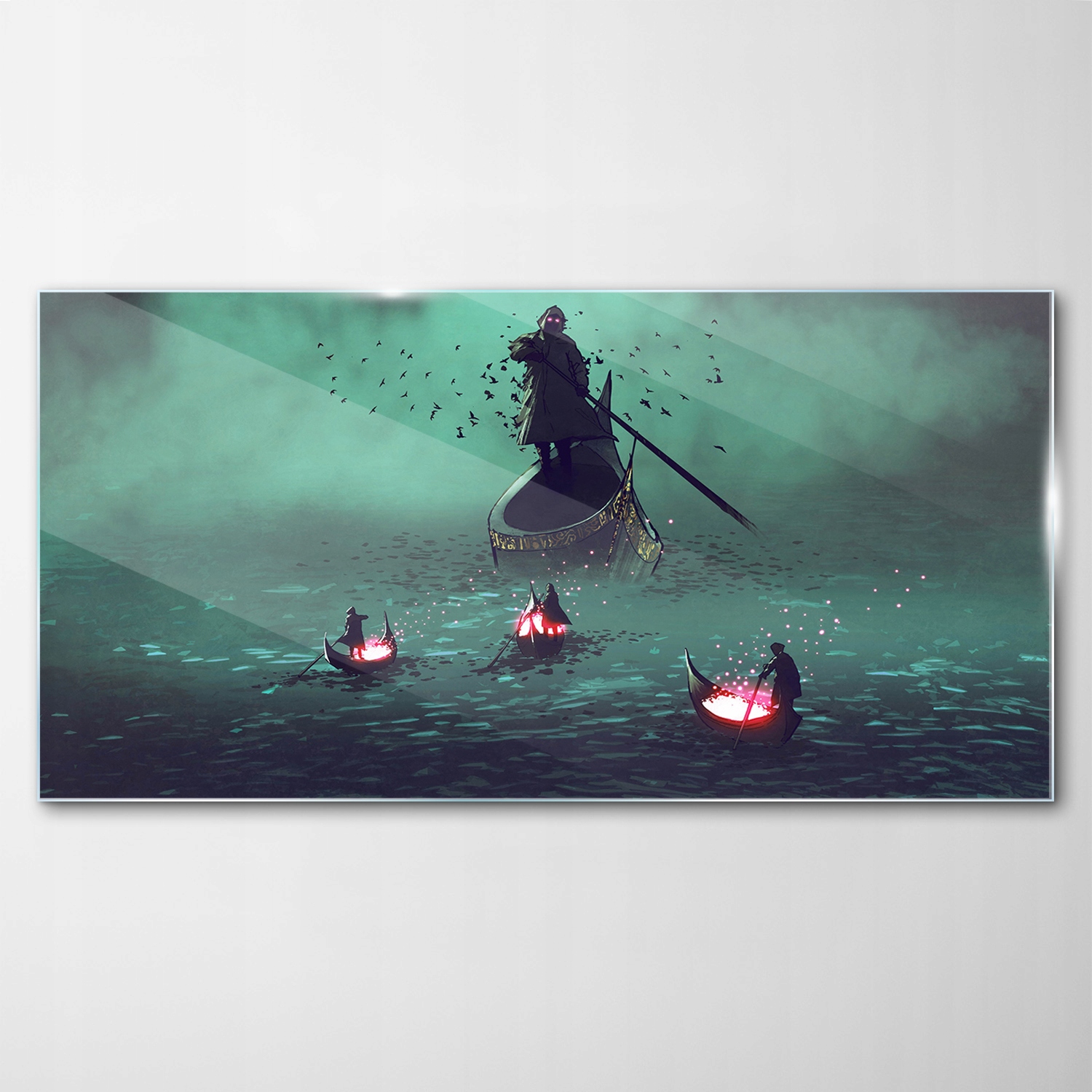 

Hartowany Obraz Szklany Horror Łódka Sztuka 120x60