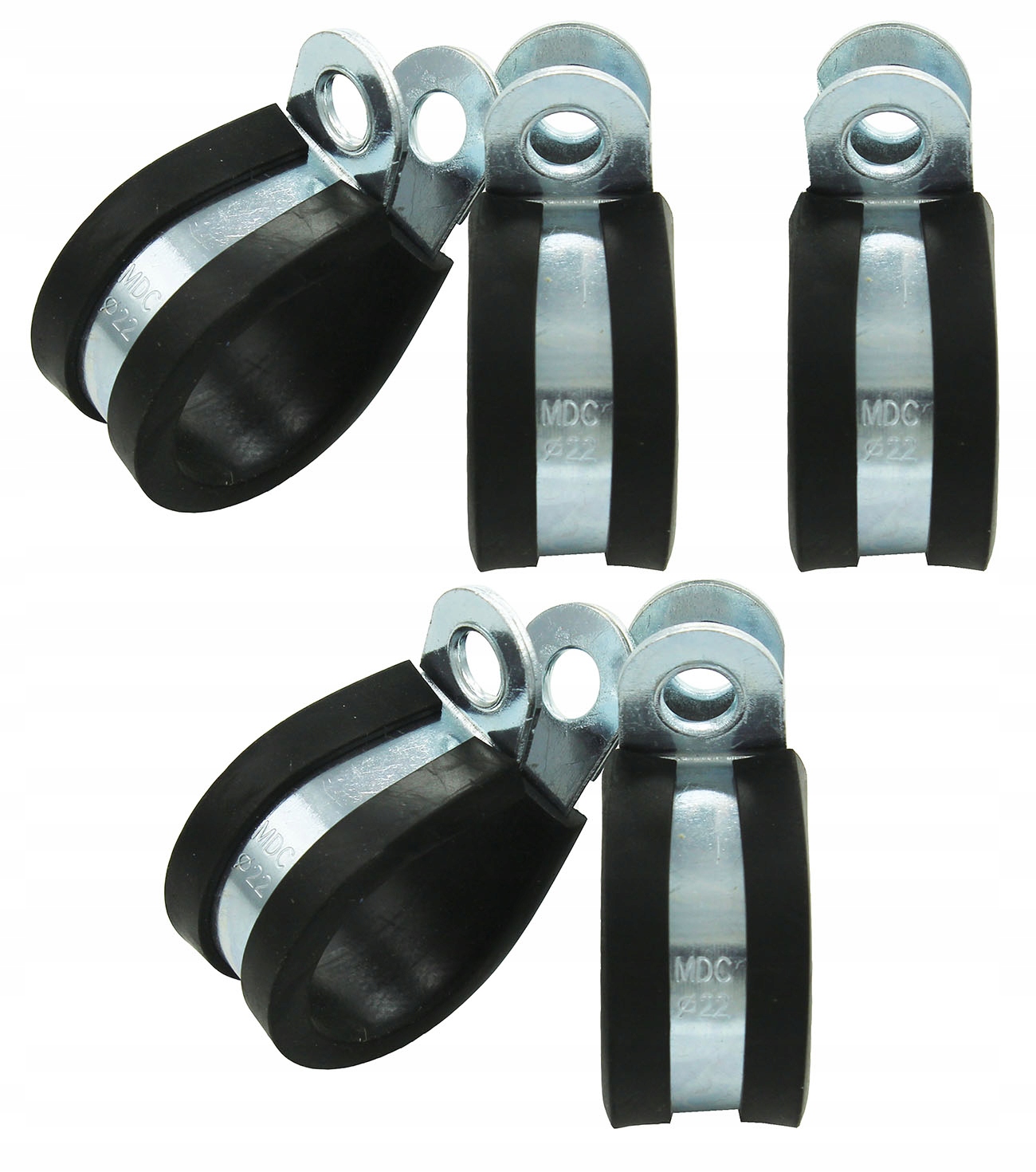 MDC Rubber Clamp obejma opaska wąż przewód uchwyt mocowanie fi 25mm x5 szt.