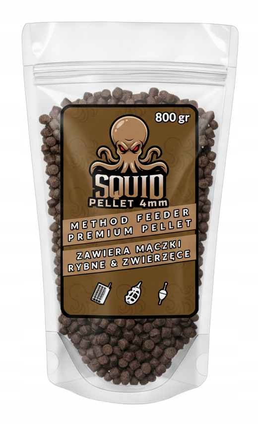 Eko Baits Pellet Zanętowy Method Feeder Squid 4mm 800G