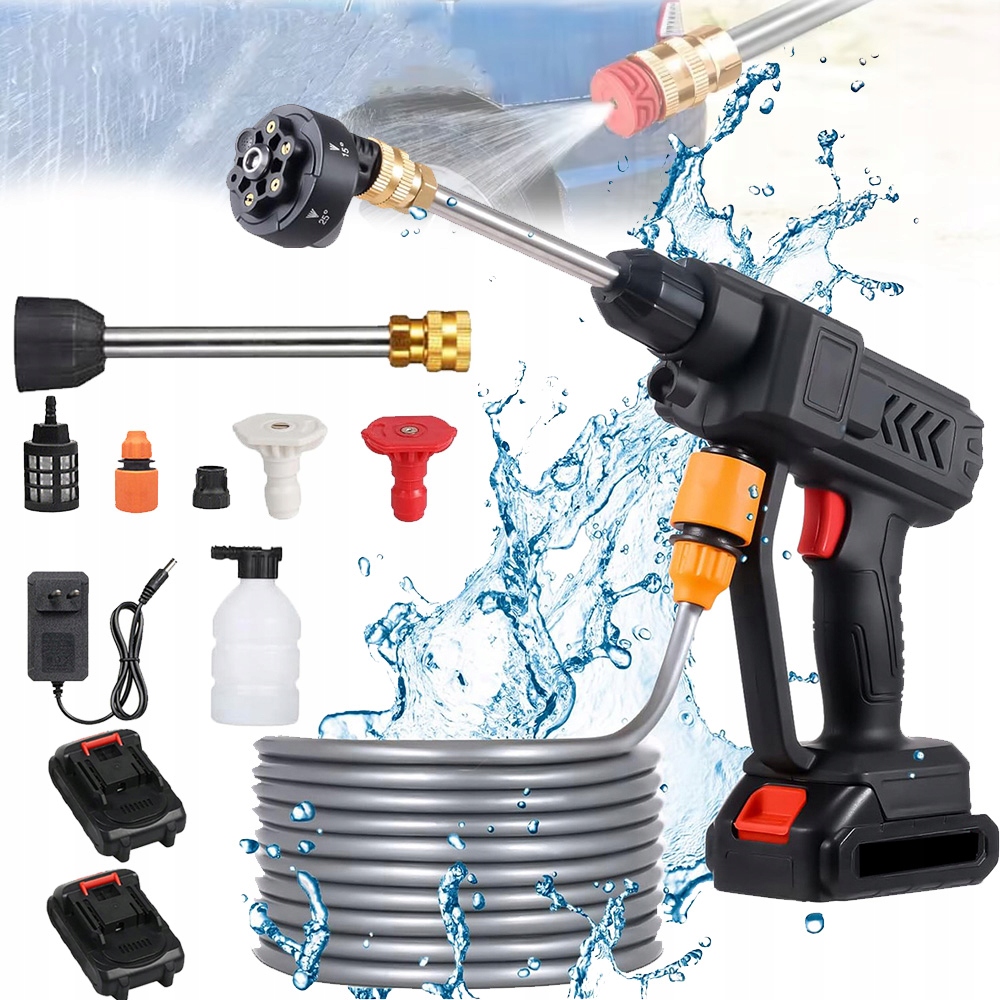 Myjka Ciśnieniowa Akumulatorowa 30 Bar Bezprzewodowa 2X Aku 24V Ogrodowa