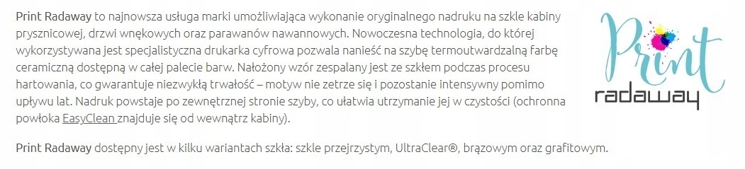 Drzwi złote RADAWAY Furo Gold DWJ 150x200 LEWE Wykończenie szkła przezroczyste