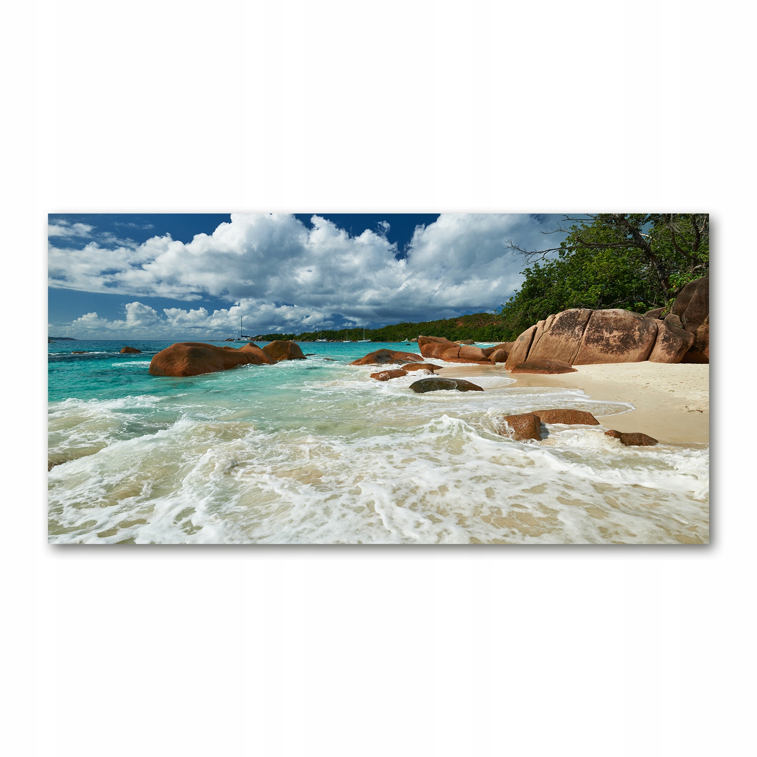 

Foto obraz akryl zdjęcie Plaża Seszele 120X60 cm