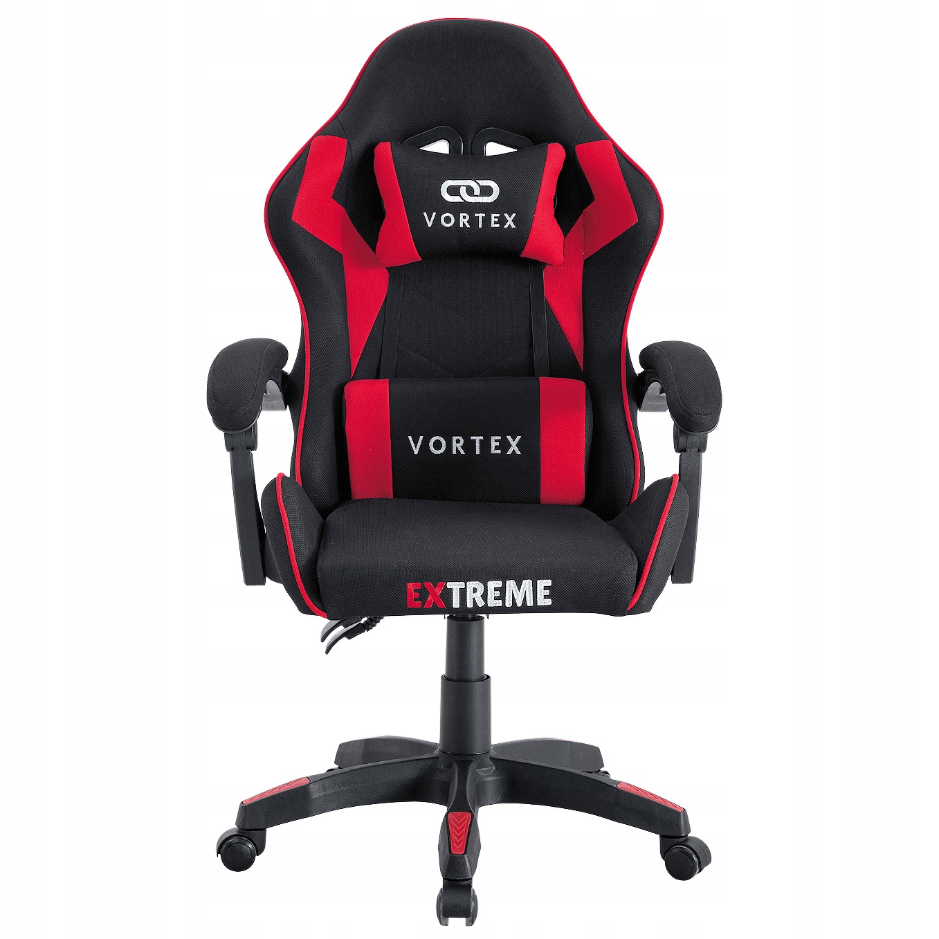 Herná stolička Extreme Vortex tkanina, čierno-červená, ergonomická