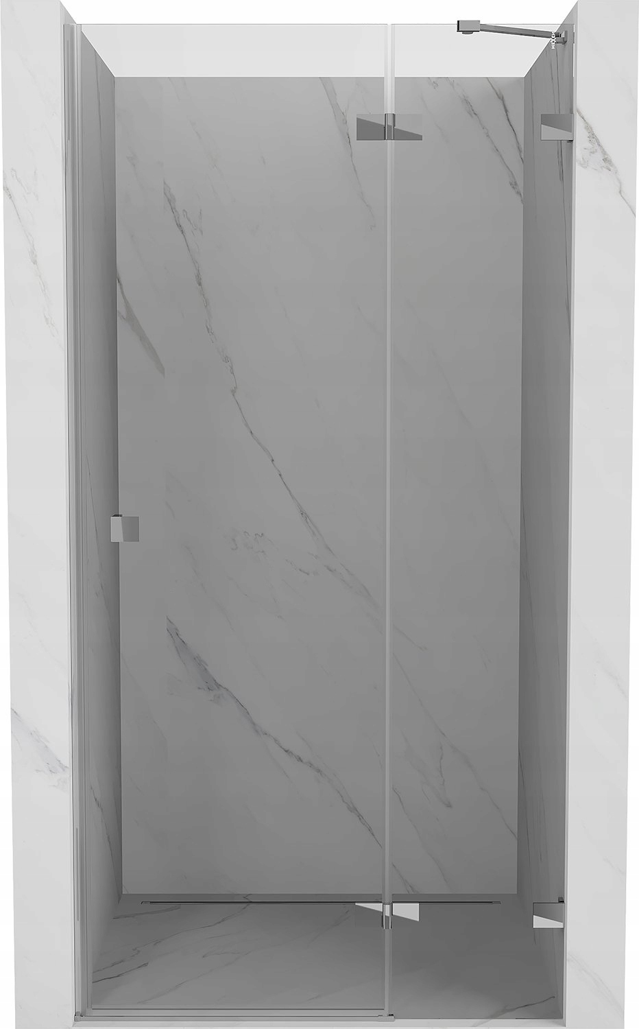 Mexen Lunar Otočné Sprchové Dveře Pravé 105 cm, Chrom, Transparentní