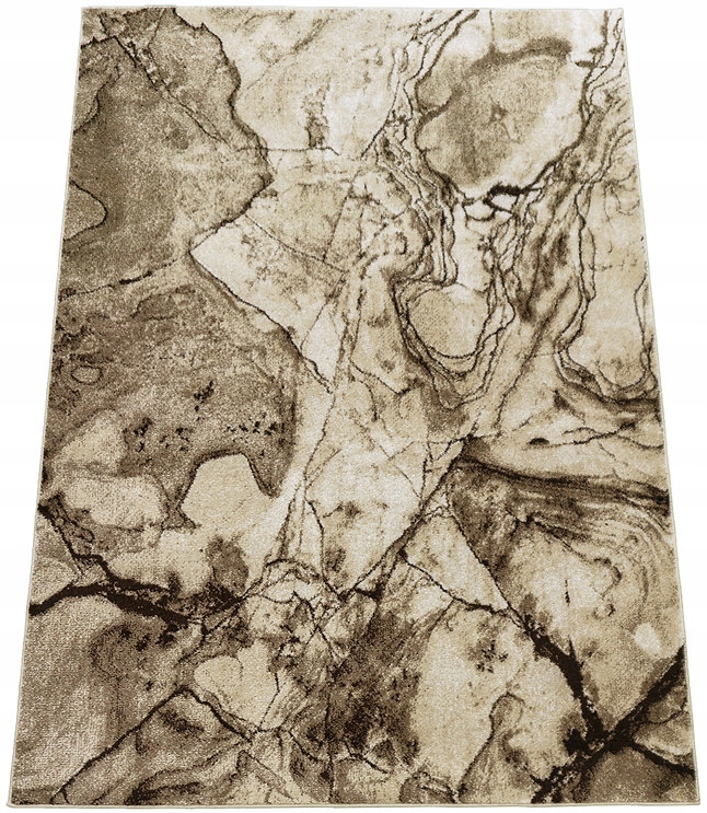 Koberec 140x190 Moderný Béžový Do Obývačky Spálne Hrubá Mäsitá Kvalita